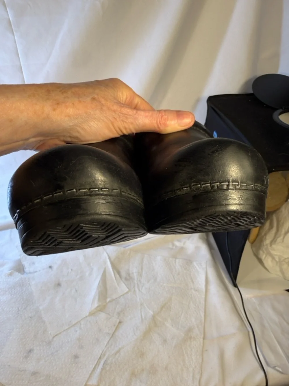 DANSKO BLACK LEATHER PROFESSIONAL CLOGS SIZE EU 38 or 7.5-8 - Picture 12 of 15